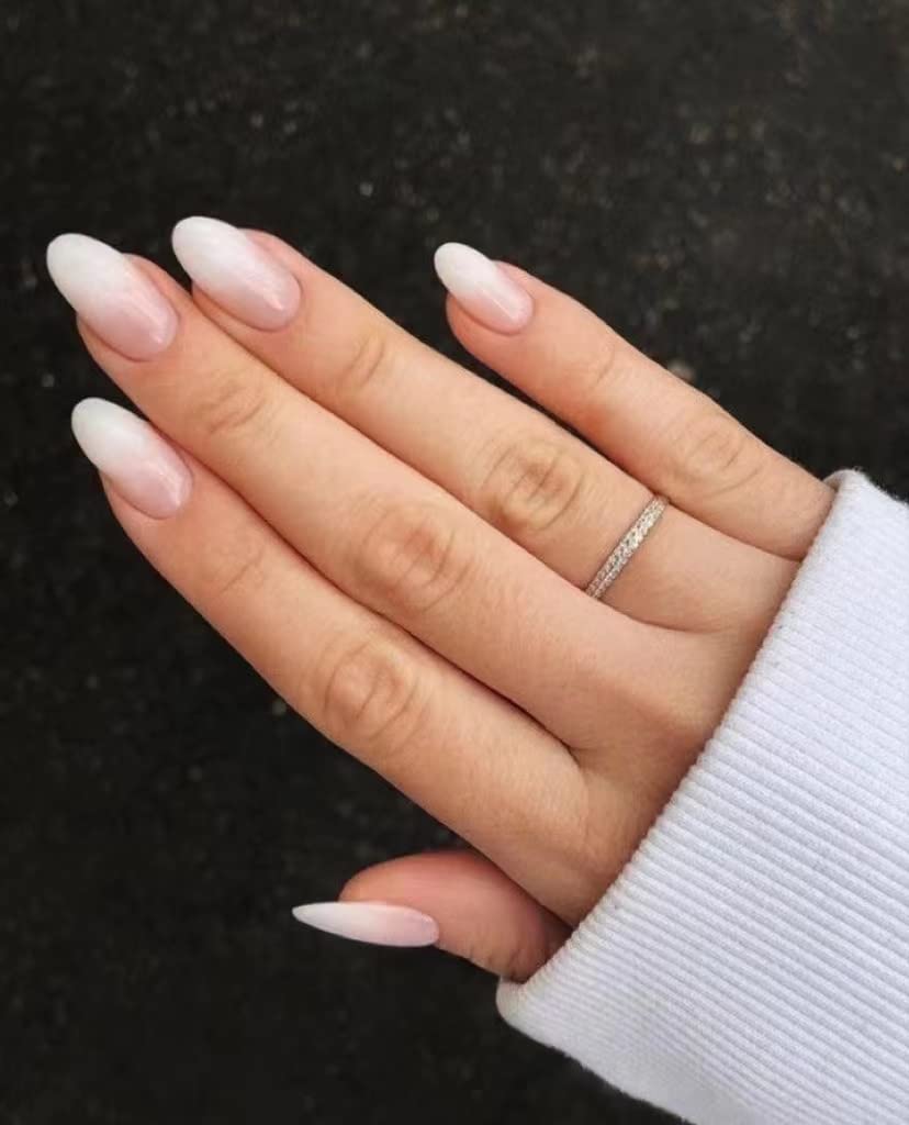 Milky White Nails