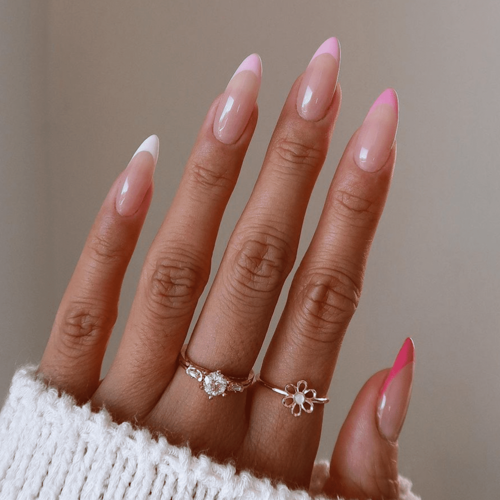 pink stiletto nails
