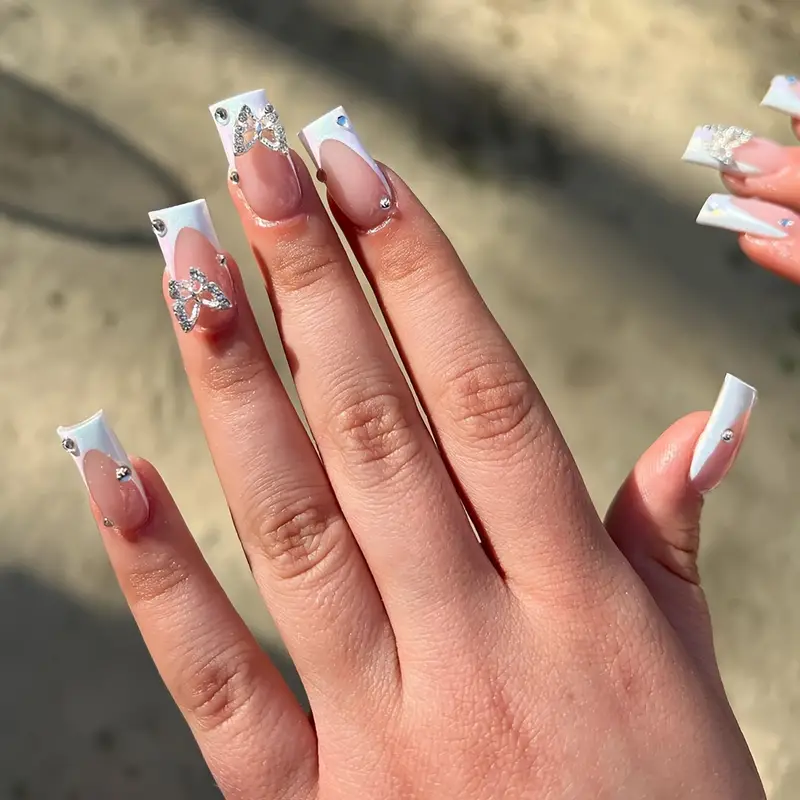 square white acrylic nails