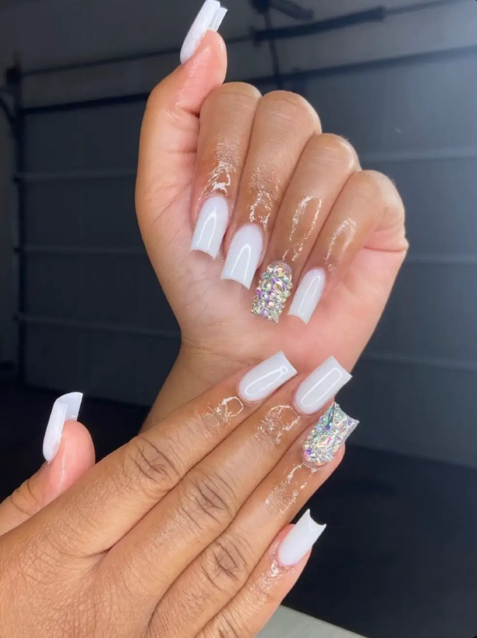 square white acrylic nails