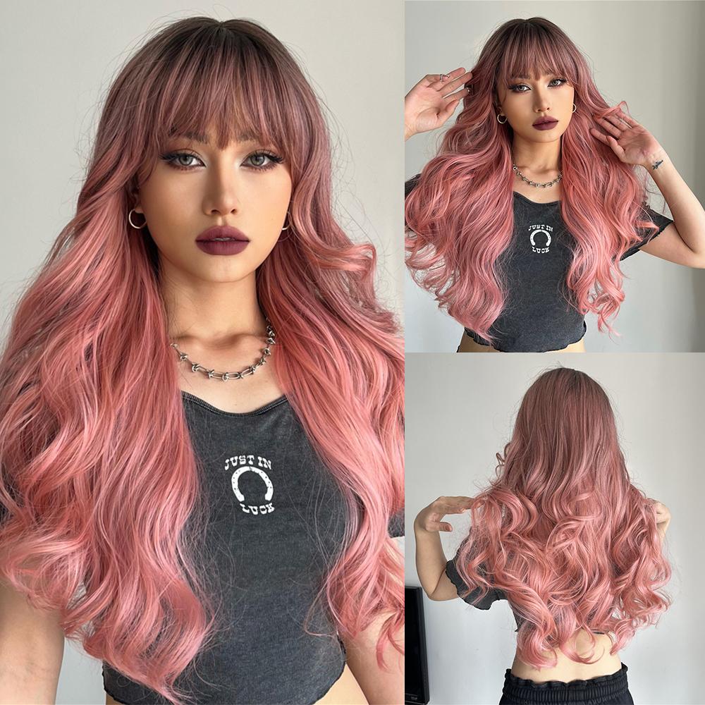 pink wig