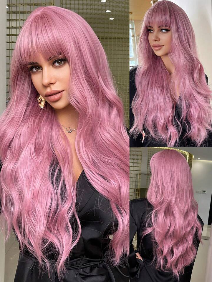 pink wig bangs