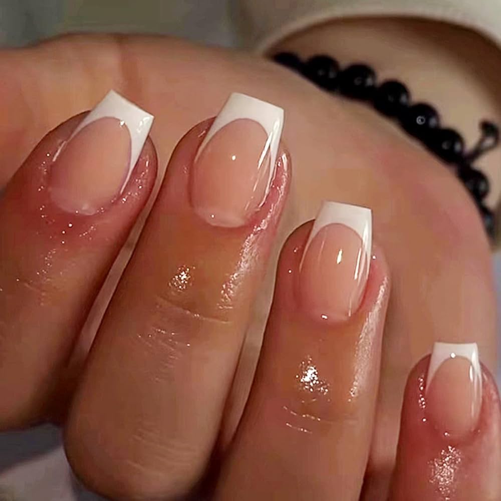 nude acrylic nails