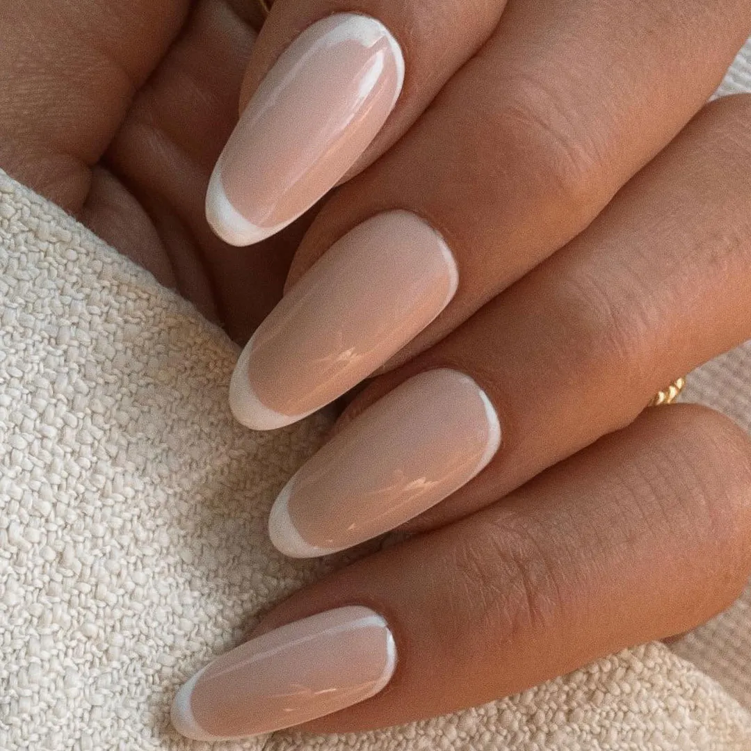 brown french tip nails