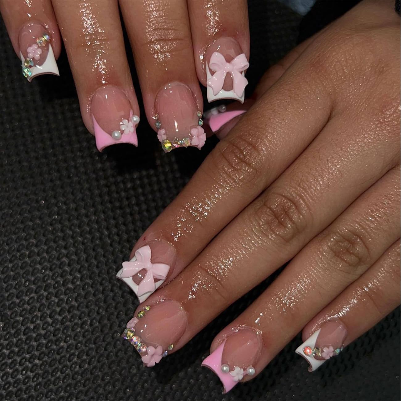 cute french tip nails