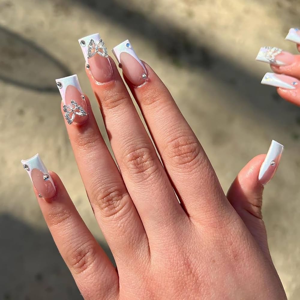 cute french tip nails