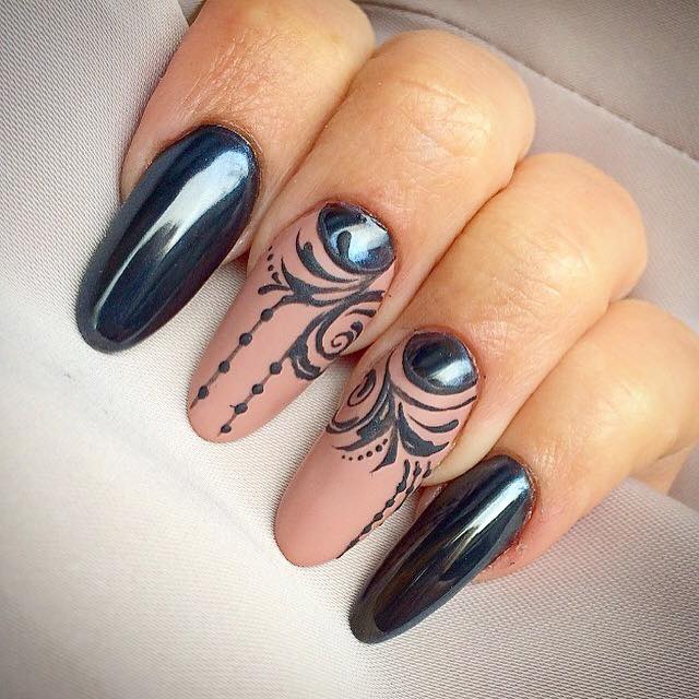 black chrome nails