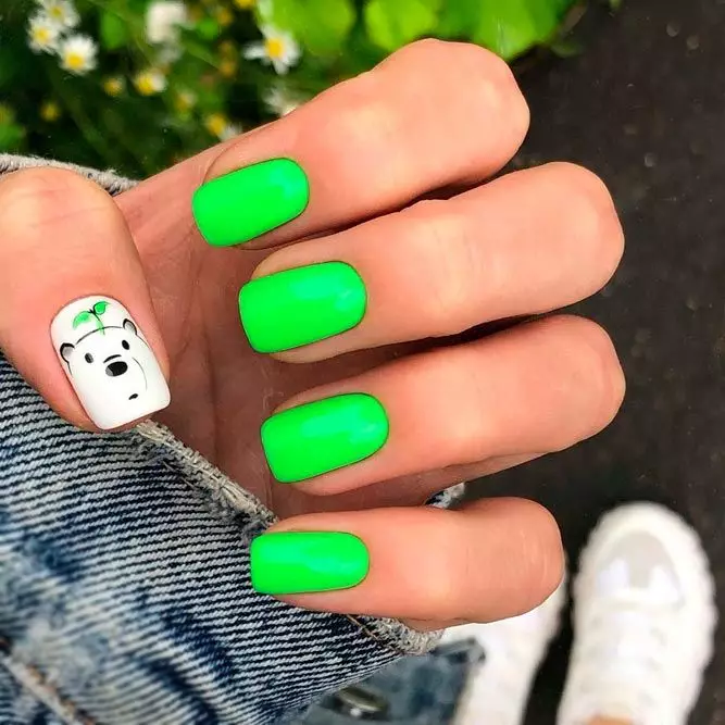 Neon Green Nails