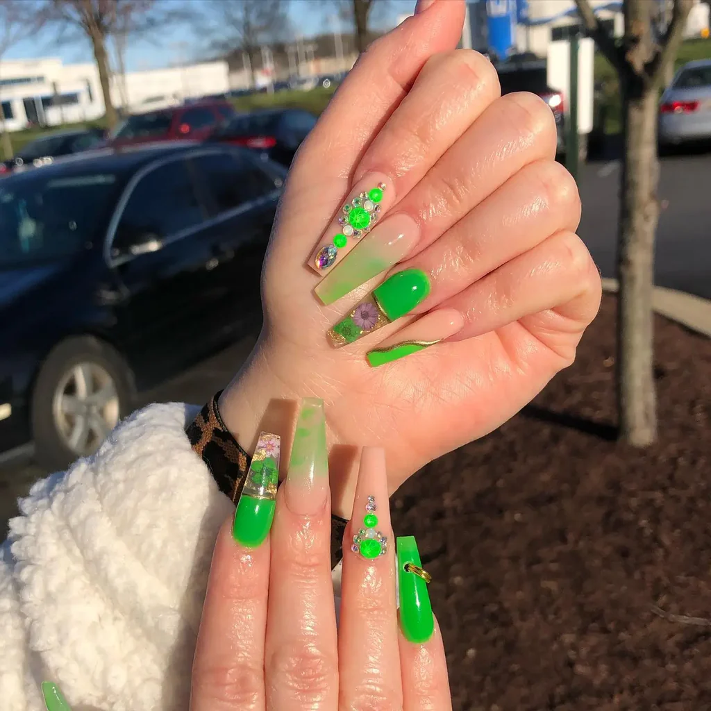 Neon Green Nails