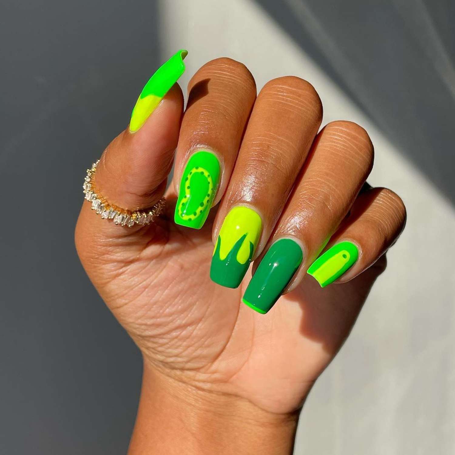 Neon Green Nails