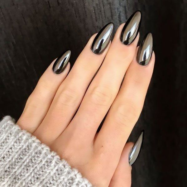 Silver Chrome Nails