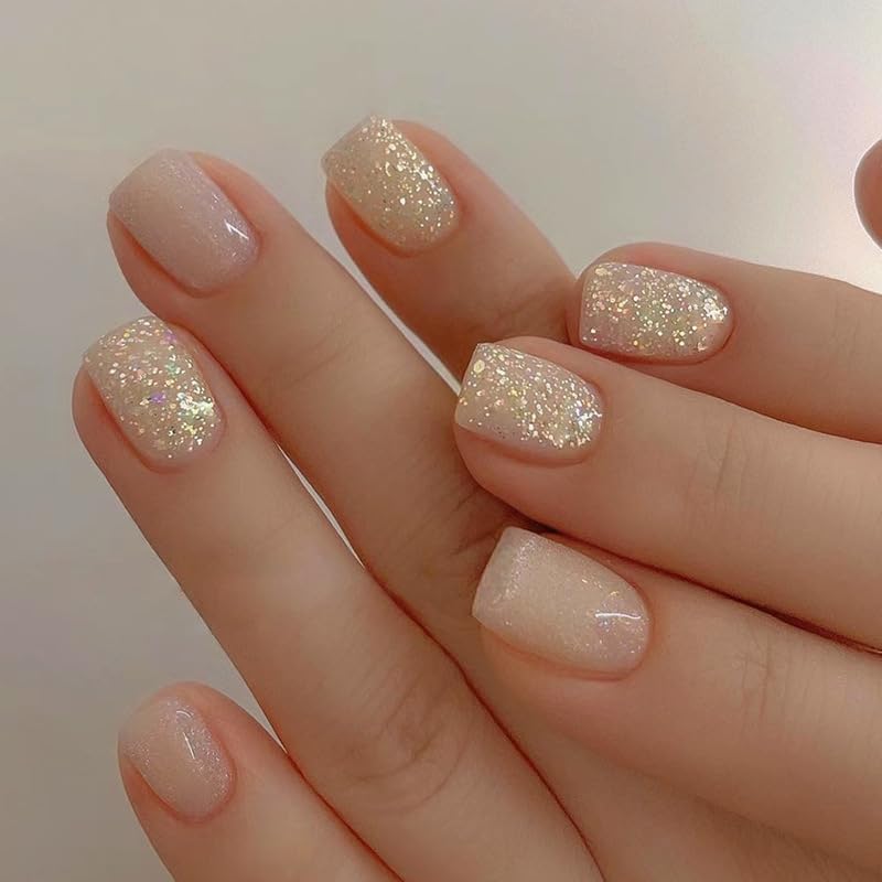 Champagne Rose Gold Nails