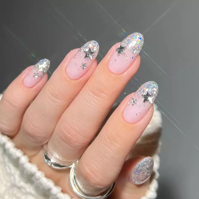 glitter ombre nails