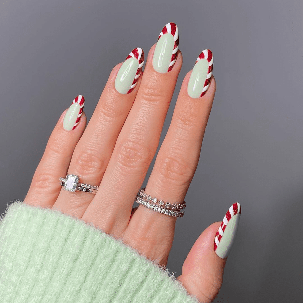 candy cane nails